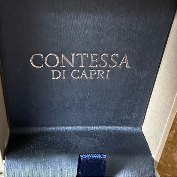 Contessa Di Capri Sterling Silver “C” Stud Earrings - Picture 5 of 7